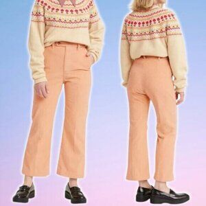 NWT LEVIS Premium Math Club Flare Corduroy Trousers Womens Size 29 Pebble Peach